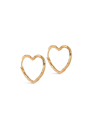 Organic heart medium hoops Forgyldt Enamel 